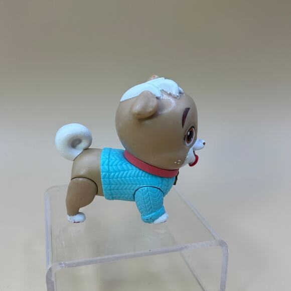Disney Junior Puppy Dog Pals Mini Figure Keia Blue Sweater Orange Collar 2 1/2" - Picture 7 of 7